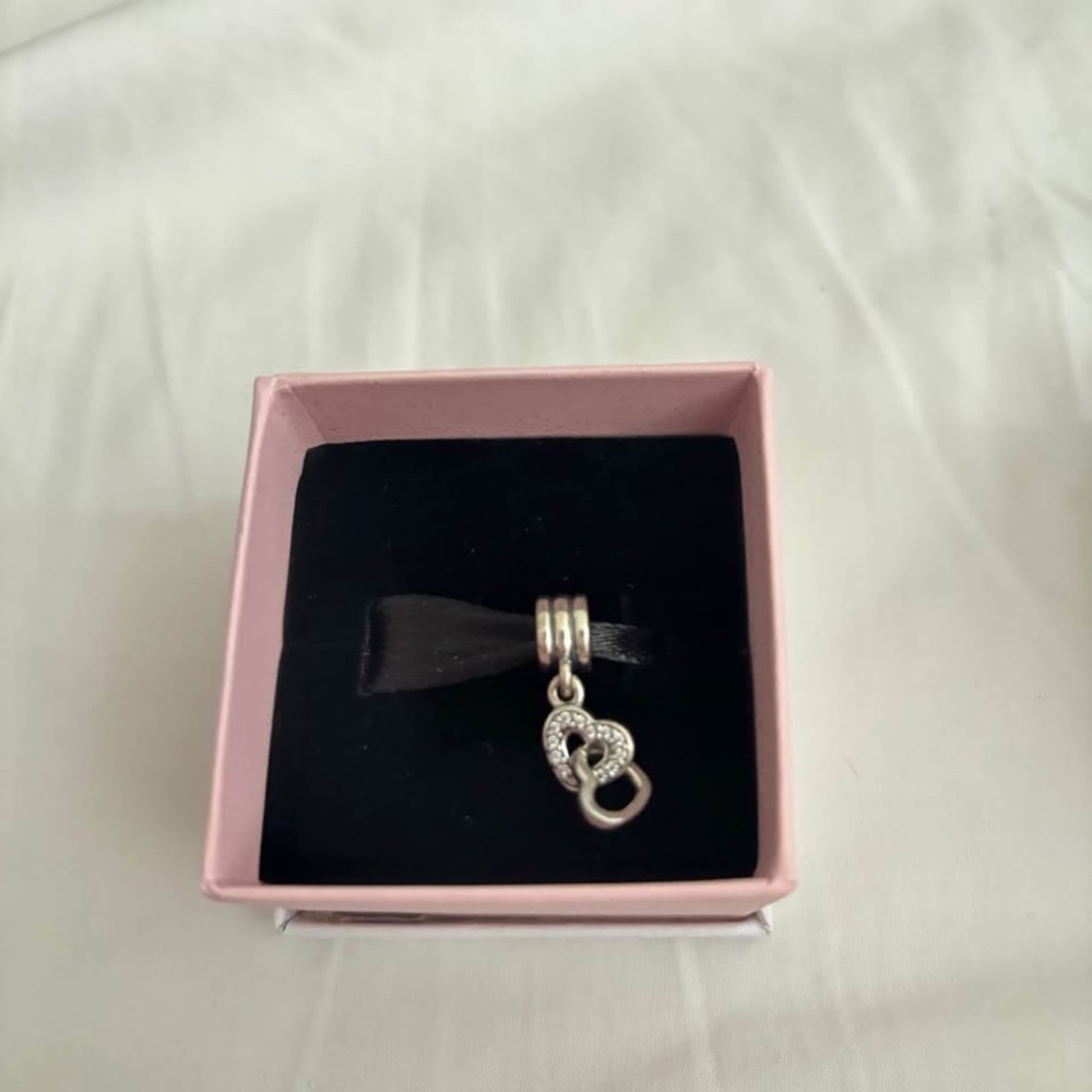 Pandora Silver Double Heart Charm
